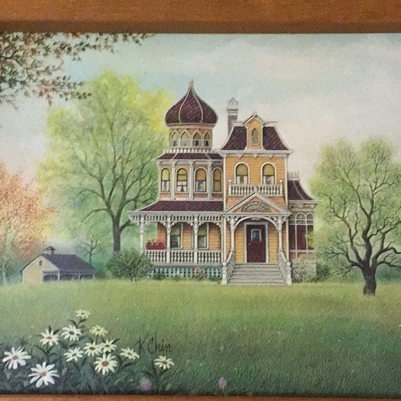 Vintage Framed Lithograph by Prolific Artist K Chin - Picture 2 of 8